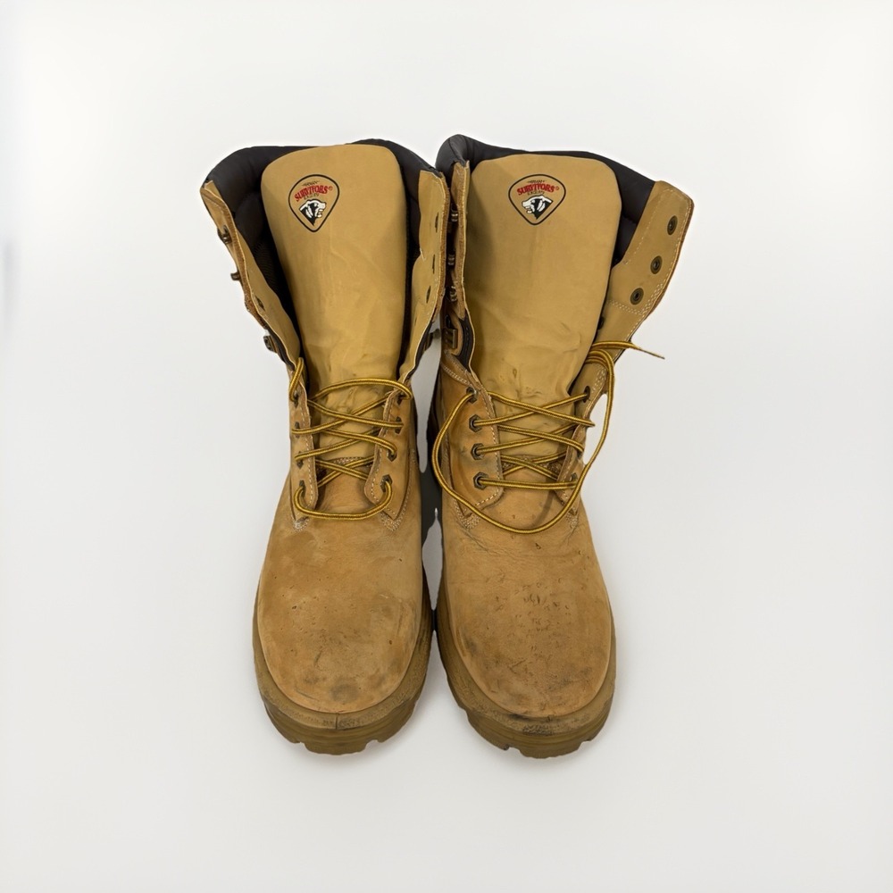 Herman Survivors vintage work boot steel toe TAN AV-0006 leather mens sz 14